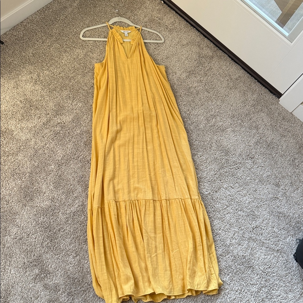 Nine West Mustard Maxi Dress L